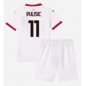 AC Milan Christian Pulisic #11 Uit tenue Kids 2024-25 Korte Mouwen (+ broek)