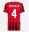 AC Milan Ismael Bennacer #4 Thuis tenue Dames 2024-25 Korte Mouwen