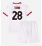 AC Milan Malick Thiaw #28 Uit tenue Kids 2024-25 Korte Mouwen (+ broek)