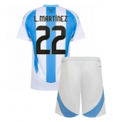 Argentinië Lautaro Martinez #22 Thuis tenue Kids Copa America 2024 Korte Mouwen (+ broek)