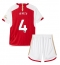 Arsenal Ben White #4 Thuis tenue Kids 2023-24 Korte Mouwen (+ broek)