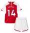 Arsenal Eddie Nketiah #14 Thuis tenue Kids 2023-24 Korte Mouwen (+ broek)