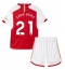 Arsenal Fabio Vieira #21 Thuis tenue Kids 2023-24 Korte Mouwen (+ broek)