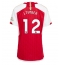 Arsenal Jurrien Timber #12 Thuis tenue Dames 2023-24 Korte Mouwen