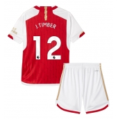 Arsenal Jurrien Timber #12 Thuis tenue Kids 2023-24 Korte Mouwen (+ broek)