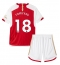 Arsenal Takehiro Tomiyasu #18 Thuis tenue Kids 2023-24 Korte Mouwen (+ broek)