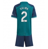 Arsenal William Saliba #2 Derde tenue Kids 2023-24 Korte Mouwen (+ broek)