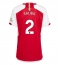 Arsenal William Saliba #2 Thuis tenue Dames 2023-24 Korte Mouwen