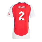 Arsenal William Saliba #2 Thuis tenue Dames 2024-25 Korte Mouwen