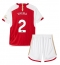 Arsenal William Saliba #2 Thuis tenue Kids 2023-24 Korte Mouwen (+ broek)