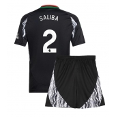 Arsenal William Saliba #2 Uit tenue Kids 2024-25 Korte Mouwen (+ broek)