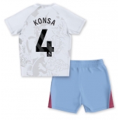 Aston Villa Ezri Konsa #4 Uit tenue Kids 2023-24 Korte Mouwen (+ broek)