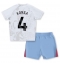 Aston Villa Ezri Konsa #4 Uit tenue Kids 2023-24 Korte Mouwen (+ broek)