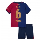 Barcelona Paez Gavi #6 Thuis tenue Kids 2024-25 Korte Mouwen (+ broek)