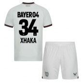 Bayer Leverkusen Granit Xhaka #34 Uit tenue Kids 2023-24 Korte Mouwen (+ broek)