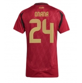 België Amadou Onana #24 Thuis tenue Dames EK 2024 Korte Mouwen