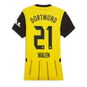 Borussia Dortmund Donyell Malen #21 Thuis tenue Dames 2024-25 Korte Mouwen