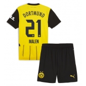 Borussia Dortmund Donyell Malen #21 Thuis tenue Kids 2024-25 Korte Mouwen (+ broek)