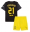 Borussia Dortmund Donyell Malen #21 Uit tenue Kids 2024-25 Korte Mouwen (+ broek)