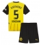 Borussia Dortmund Ramy Bensebaini #5 Thuis tenue Kids 2024-25 Korte Mouwen (+ broek)