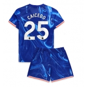 Chelsea Moises Caicedo #25 Thuis tenue Kids 2024-25 Korte Mouwen (+ broek)