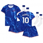 Chelsea Mykhailo Mudryk #10 Thuis tenue Kids 2024-25 Korte Mouwen (+ broek)