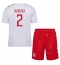 Denemarken Joachim Andersen #2 Uit tenue Kids EK 2024 Korte Mouwen (+ broek)