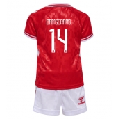 Denemarken Mikkel Damsgaard #14 Thuis tenue Kids EK 2024 Korte Mouwen (+ broek)