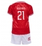 Denemarken Morten Hjulmand #21 Thuis tenue Kids EK 2024 Korte Mouwen (+ broek)