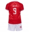 Denemarken Rasmus Hojlund #9 Thuis tenue Kids EK 2024 Korte Mouwen (+ broek)