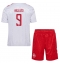 Denemarken Rasmus Hojlund #9 Uit tenue Kids EK 2024 Korte Mouwen (+ broek)