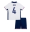 Engeland Declan Rice #4 Thuis tenue Kids EK 2024 Korte Mouwen (+ broek)