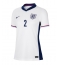 Engeland Kyle Walker #2 Thuis tenue Dames EK 2024 Korte Mouwen