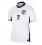 Engeland Kyle Walker #2 Thuis tenue EK 2024 Korte Mouwen