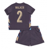 Engeland Kyle Walker #2 Uit tenue Kids EK 2024 Korte Mouwen (+ broek)