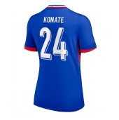 Frankrijk Ibrahima Konate #24 Thuis tenue Dames EK 2024 Korte Mouwen