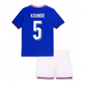 Frankrijk Jules Kounde #5 Thuis tenue Kids EK 2024 Korte Mouwen (+ broek)