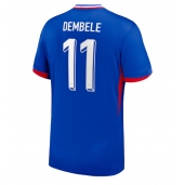 Frankrijk Ousmane Dembele #11 Thuis tenue EK 2024 Korte Mouwen