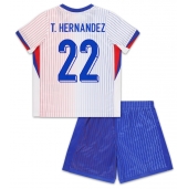 Frankrijk Theo Hernandez #22 Uit tenue Kids EK 2024 Korte Mouwen (+ broek)