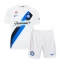 Inter Milan Alessandro Bastoni #95 Uit tenue Kids 2023-24 Korte Mouwen (+ broek)