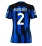 Inter Milan Denzel Dumfries #2 Thuis tenue Dames 2023-24 Korte Mouwen