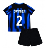 Inter Milan Denzel Dumfries #2 Thuis tenue Kids 2023-24 Korte Mouwen (+ broek)