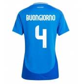 Italië Alessandro Buongiorno #4 Thuis tenue Dames EK 2024 Korte Mouwen