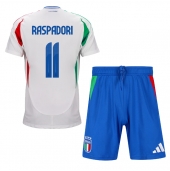 Italië Giacomo Raspadori #11 Uit tenue Kids EK 2024 Korte Mouwen (+ broek)