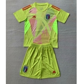 Italië Keeper Thuis tenue Kids EK 2024 Korte Mouwen (+ broek)