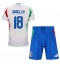 Italië Nicolo Barella #18 Uit tenue Kids EK 2024 Korte Mouwen (+ broek)