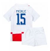 Kroatië Mario Pasalic #15 Thuis tenue Kids EK 2024 Korte Mouwen (+ broek)