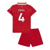 Liverpool Virgil van Dijk #4 Thuis tenue Kids 2024-25 Korte Mouwen (+ broek)