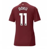 Manchester City Jeremy Doku #11 Derde tenue Dames 2024-25 Korte Mouwen