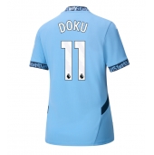 Manchester City Jeremy Doku #11 Thuis tenue Dames 2024-25 Korte Mouwen